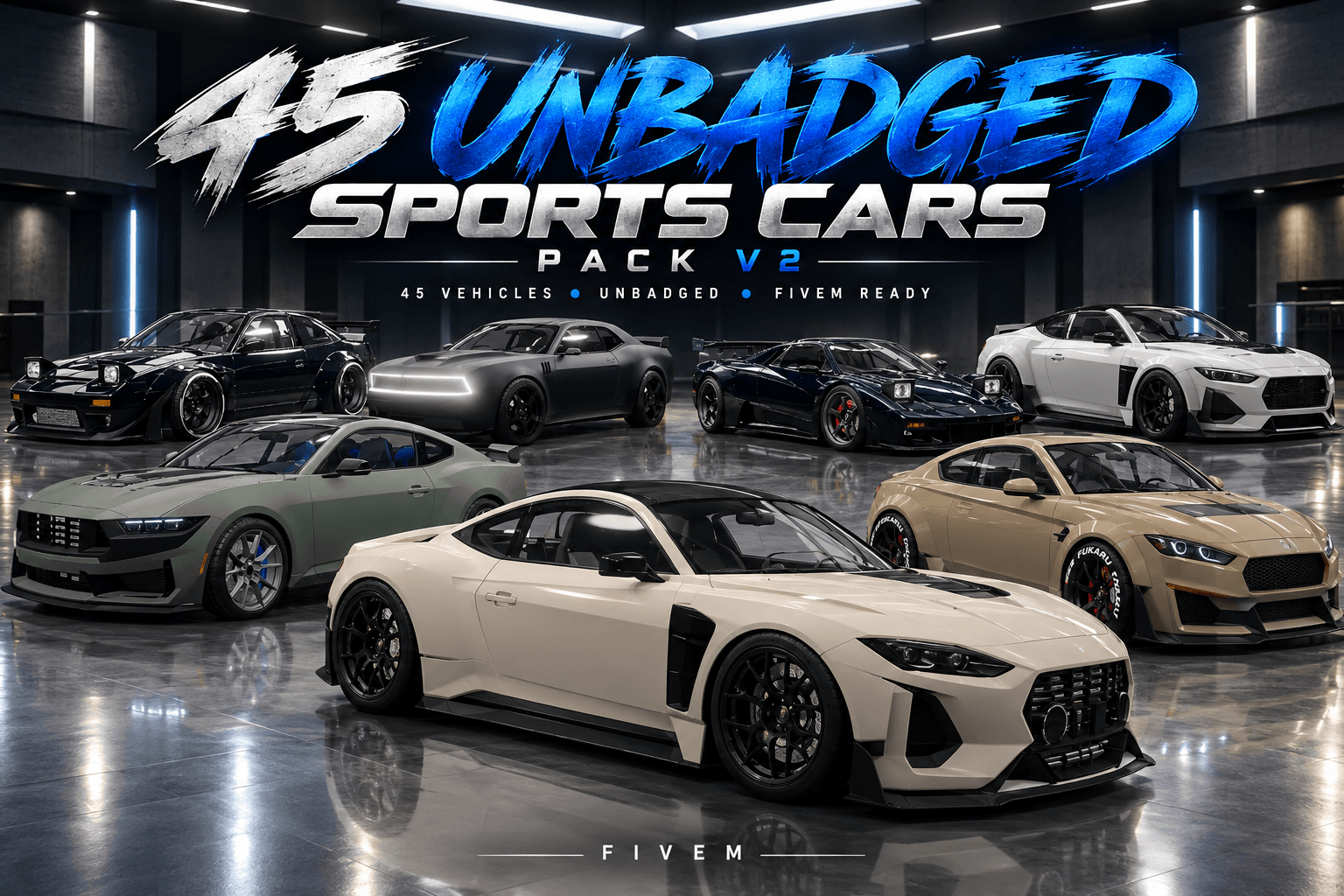 45 Unbadged Sports Cars Pack v2