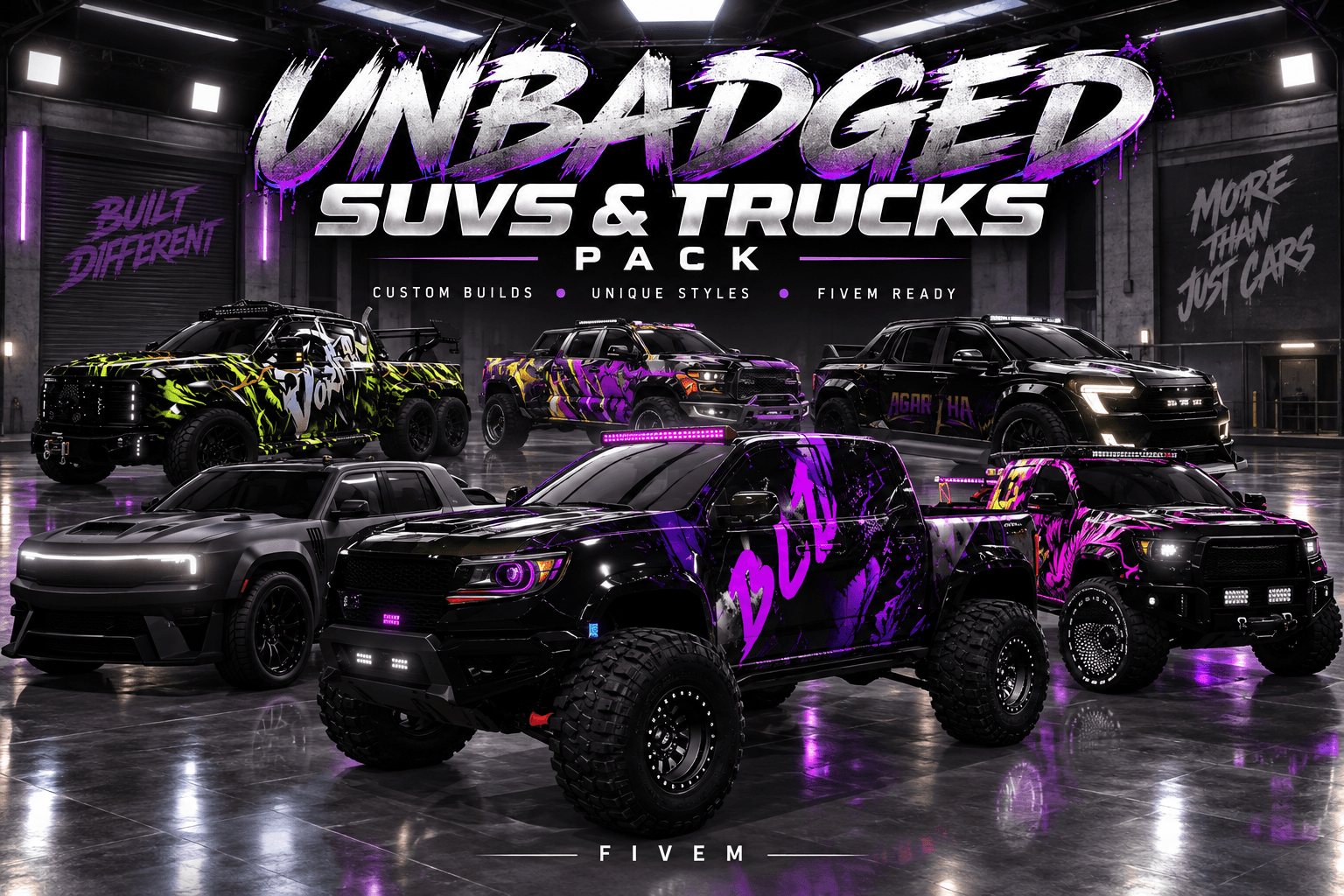 20 Unbadged SUVs & Trucks Pack