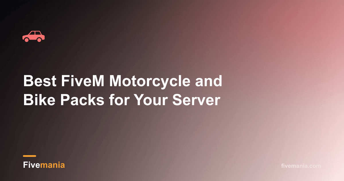 Best FiveM Motorcycle and Bike Packs for Your Server