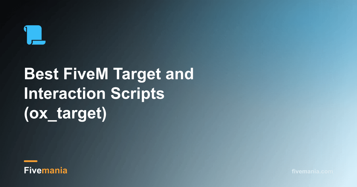 Best FiveM Target and Interaction Scripts (ox_target)